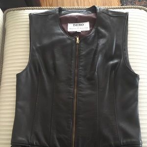 Deep Italian leather vest